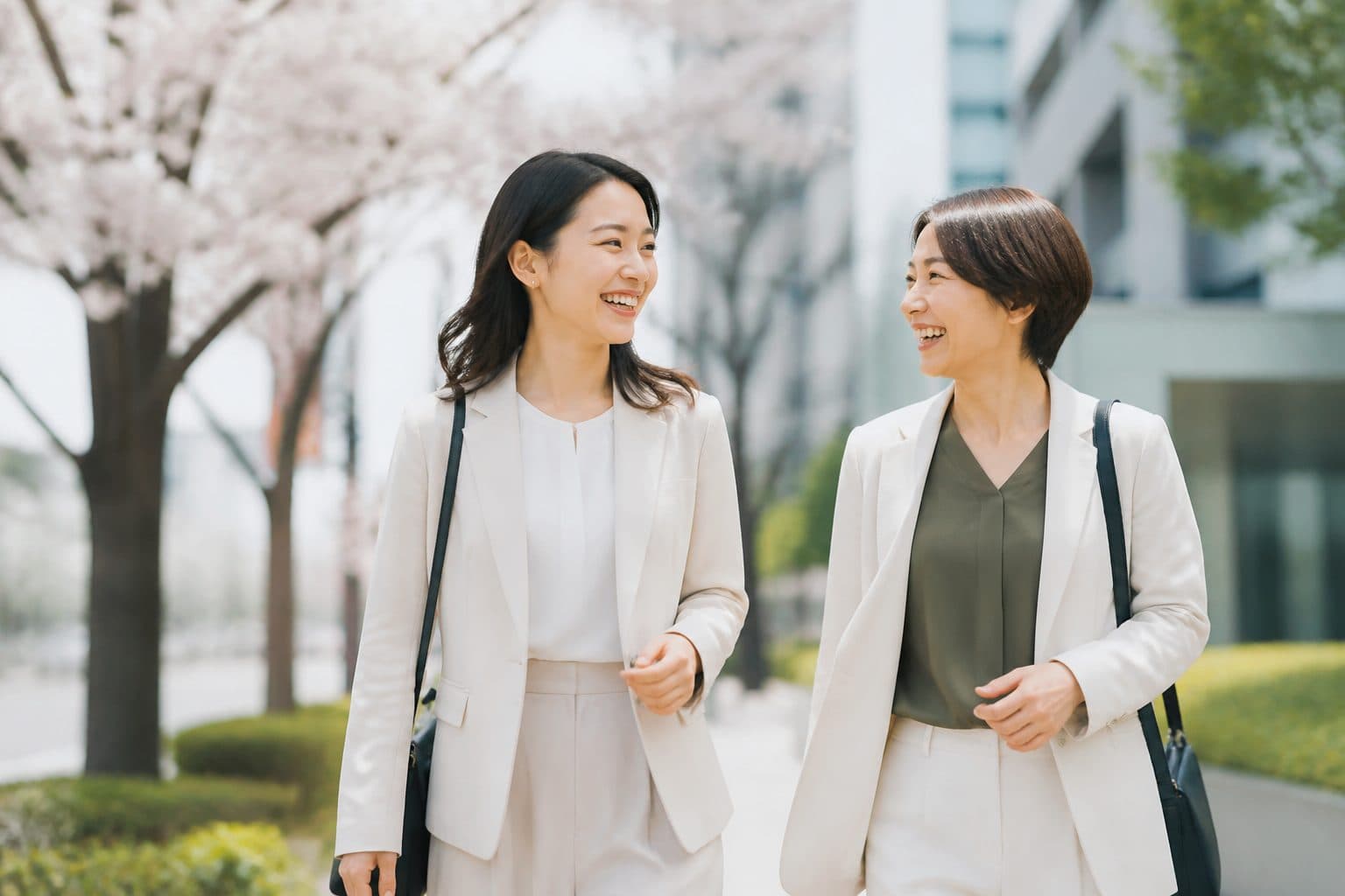 歩きながら会話するメンバーのイメージ