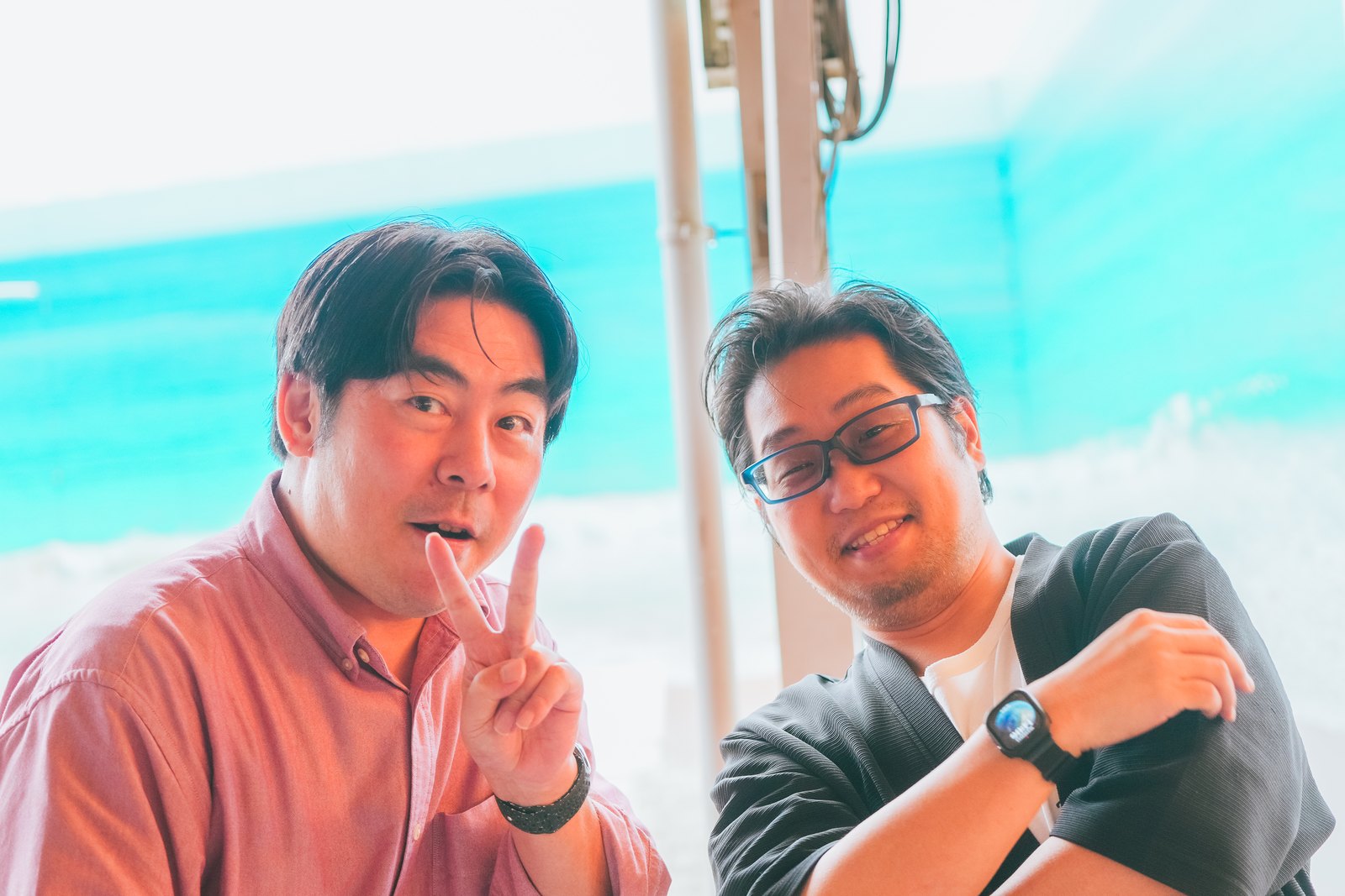 BBQイベントで記念写真を撮るメンバー